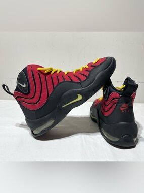 Nike Air Bakin OG 2014 Red Yellow Size 9 Rare Basketball Shoes 316383-001 AS IS